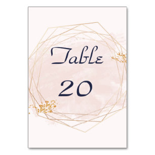 Blush Pink and Gold Wedding Kaart