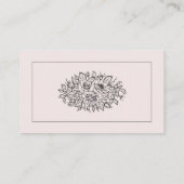 Blush Pink and Grey  Elegant Floral Website Informatiekaartje (Achterkant)