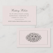 Blush Pink and Grey  Elegant Floral Website Informatiekaartje (Voorkant / Achterkant)