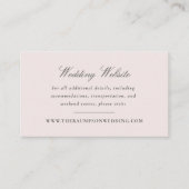 Blush Pink and Grey  Elegant Floral Website Informatiekaartje (Voorkant)