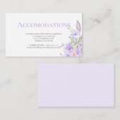 Blush Pink and Lavender Floral Spring Bouquet Informatiekaartje (Voorkant / Achterkant)