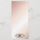 Blush Pink and Roos Gold Floral Wedding Menu (Achterkant)