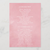Blush Pink and Roos Gold Floral Wedding Programme Programmakaart (Achterkant)