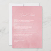 Blush Pink and Roos Gold Floral Wedding-uitnodigin Kaart (Achterkant)