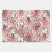 Blush Pink and Roos Gold Paris Vin Rosé Inpakpapier Vel (Voorkant 3)