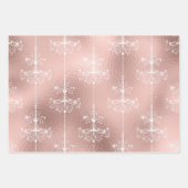 Blush Pink and Roos Gold Paris Vin Rosé Inpakpapier Vel (Voorkant 3)