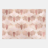 Blush Pink and Roos Gold Paris Vin Rosé Inpakpapier Vel (Voorkant 2)