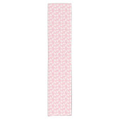 Blush Pink And White Bunny Pattern Adorable Easter Korte Tafelloper (Voorkant)