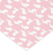 Blush Pink And White Bunny Pattern Adorable Easter Korte Tafelloper (Hoek)