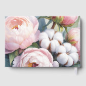 Blush Pink and White Cotton Wedding Gastenboek (Achterkant)