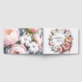 Blush Pink and White Cotton Wedding Gastenboek (Volledig)