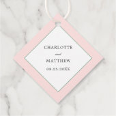 Blush Pink and White Floral Bedankt Bedankjes Labels (Achterkant)