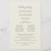 Blush Pink and White Floral Wedding Programs (Achterkant)