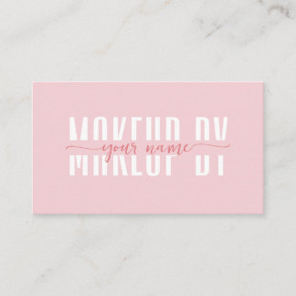 Blush Pink And white Minimal Business Card Visitekaartje