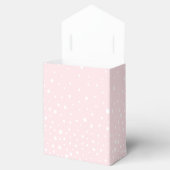 Blush pink and white polka dot pattern wedding fav bedankdoosjes (Geopend)