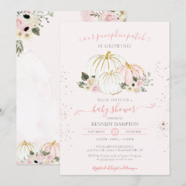 Blush Pink and White Pumpkin Autumn Baby shower in Kaart