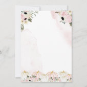 Blush Pink and White Pumpkin Autumn Baby shower Kaart (Achterkant)