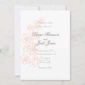 Blush Pink and White Wedding Kaart (Voorkant)