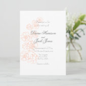 Blush Pink and White Wedding Kaart (Staand voorkant)