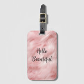 Blush Pink Animal Fur Bagagelabel (Voorkant (verticaal))