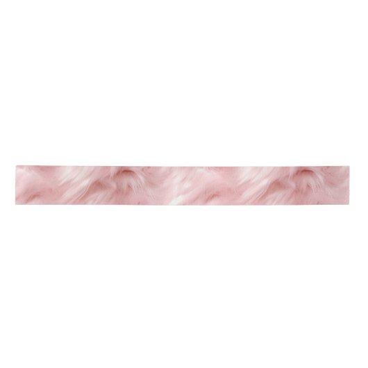 Blush Pink Animal Fur Satijnen Lint (Voorkant)
