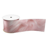 Blush Pink Animal Fur Satijnen Lint (Spoel)