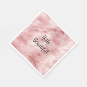 Blush Pink Animal Fur Servet (Hoek)