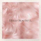 Blush Pink Animal Glazen Onderzetter (Voorkant)