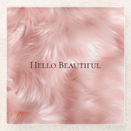 Blush Pink Animal Glazen Onderzetter