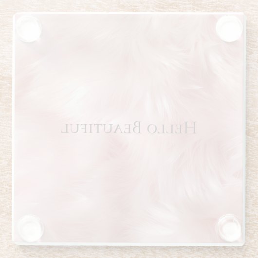 Blush Pink Animal Glazen Onderzetter (Achterkant)
