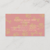 Blush Pink Animal Health Pet Sitting Heart Paw Visitekaartje (Achterkant)