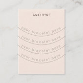 Blush Pink Armband Display Kaart Visitekaartje