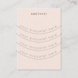 Blush Pink Armband Display Kaart Visitekaartje