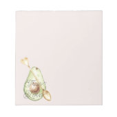 Blush Pink Avocado Heart Spoon  Notitieblok (Voorkant)