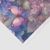 Blush Pink Baby Blue Floral Butterfies Decoupage  Tissuepapier (Detail)