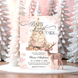 Blush Pink Baby Het is Koud Buiten Baby shower Kaart