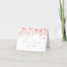 Blush Pink Baby in Bloom Thank You Card Bedankkaart