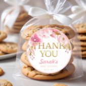 Blush Pink Baby shower Dank u Sticker