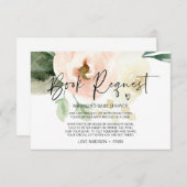 Blush Pink Baby shower Party Book Request Informatiekaartje (Voorkant / Achterkant)