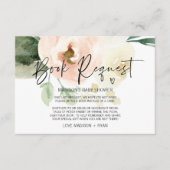 Blush Pink Baby shower Party Book Request Informatiekaartje (Voorkant)