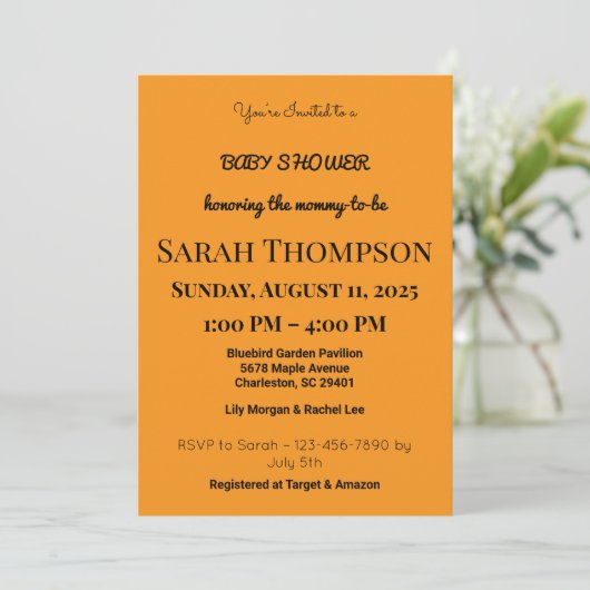 Blush Pink Baby shower Uitnodiging voor een jongen (Staand voorkant)