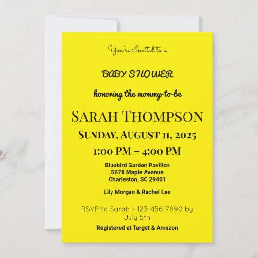 Blush Pink Baby shower Uitnodiging voor een jongen (Voorkant)