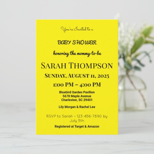 Blush Pink Baby shower Uitnodiging voor een jongen (Staand voorkant)