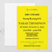 Blush Pink Baby shower Uitnodiging voor een jongen (Voorkant / Achterkant)