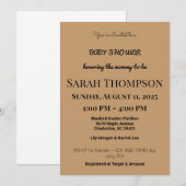 Blush Pink Baby shower Uitnodiging voor een jongen (Voorkant / Achterkant)