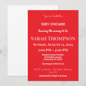 Blush Pink Baby shower Uitnodiging voor een jongen (Voorkant / Achterkant)