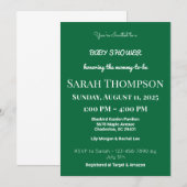 Blush Pink Baby shower Uitnodiging voor een jongen (Voorkant / Achterkant)