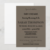 Blush Pink Baby shower Uitnodiging voor een jongen (Voorkant / Achterkant)