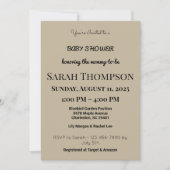 Blush Pink Baby shower Uitnodiging voor een jongen (Voorkant)