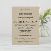 Blush Pink Baby shower Uitnodiging voor een jongen (Staand voorkant)